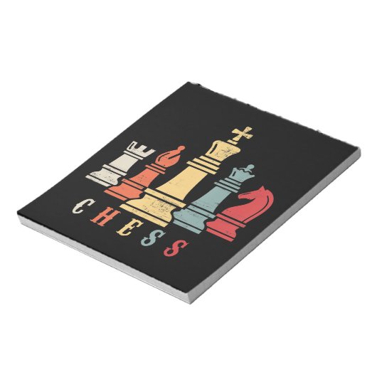 チェスの恋人 |チェスセットのチェックメイトのギフト ノートパッド (回転)