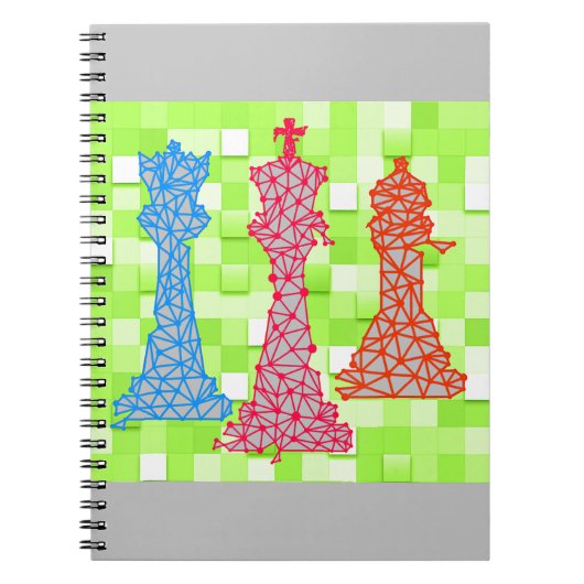 チェスの恋人 | Queen King Bishop Chess ノートブック (正面)