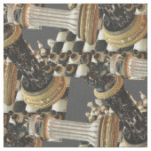 チェスの戦いのチェス盤 ファブリック (クローズアップ)