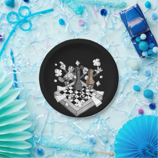 チェスの戦いの姿チェスマンチェックメイトチェ遊ス. ペーパープレート (パーティー)