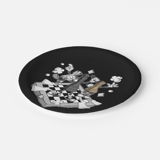 チェスの戦いの姿チェスマンチェックメイトチェ遊ス. ペーパープレート (アングル)