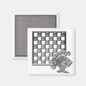 チェスの戦略の四角い磁石 マグネット (正面/裏面)
