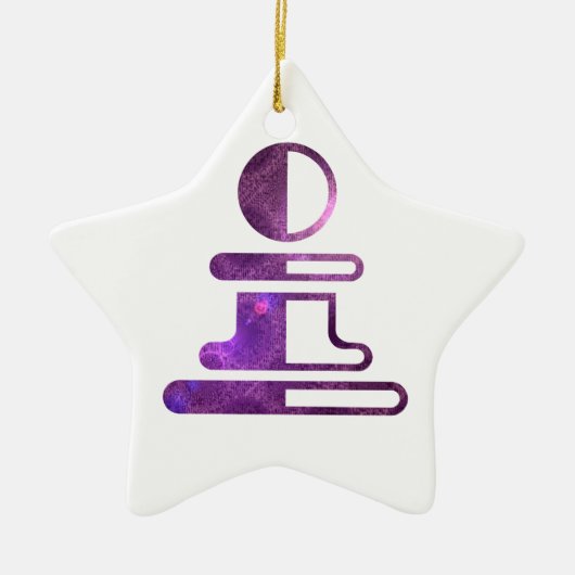 チェスの担保のオーナメント セラミックオーナメント (正面)