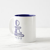 チェスの担保のデザインのマグ ツートーンマグカップ (正面左)