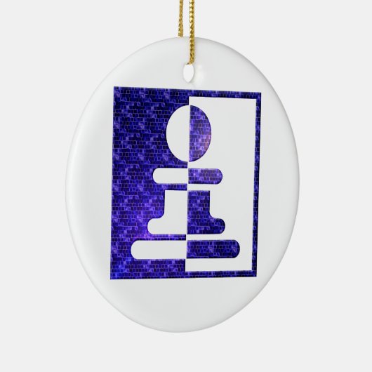 チェスの担保の反射のオーナメント セラミックオーナメント (右)