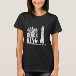 チェスの最も強力な駒 黒王 Tシャツ