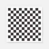 チェスの正方形のパターン – 黒+背景 スタンダードカクテルナプキン (正面)