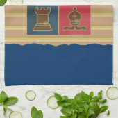 チェスの正方形 キッチンタオル (折り畳み)