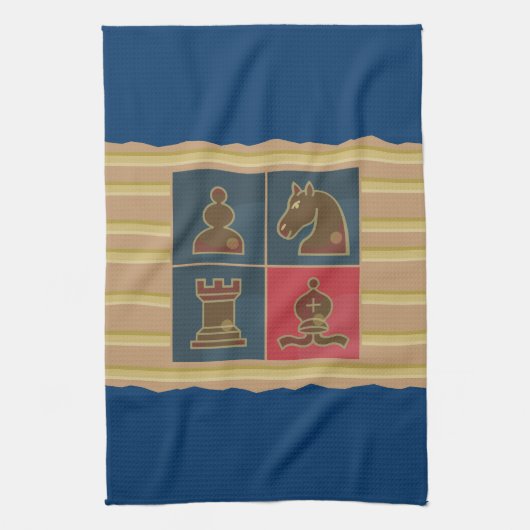 チェスの正方形 キッチンタオル (縦)