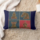 チェスの正方形 ランバークッション (ブランケット)