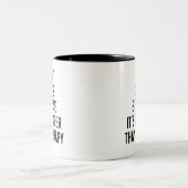 チェスの治療に笑いを ツートーンマグカップ (中央)