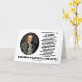 チェスの注意のベンジャミン・フランクリンの引用文を遊ぶこと カード (黄色い花)