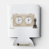 チェスの王及びチェスの時計 缶クーラー (裏面)