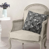 チェスの用語とピースの白黒ID784 クッション