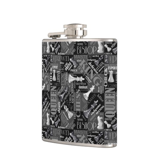 チェスの用語とピースの白黒ID784 フラスク (左)