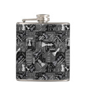 チェスの用語とピースの白黒ID784 フラスク (正面)