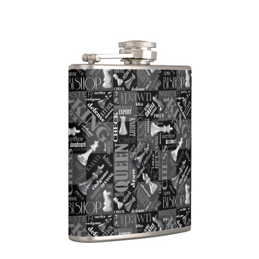 チェスの用語とピースの白黒ID784 フラスク (右)