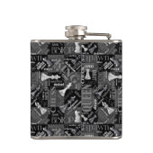 チェスの用語とピースの白黒ID784 フラスク (裏面)