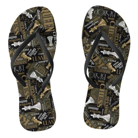 チェスの用語とピース銀と金ゴールドID784 ビーチサンダル (ソール)