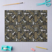 チェスの用語とピース銀と金ゴールドID784 薄葉紙 (クラフト)