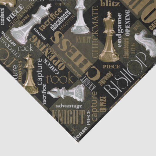 チェスの用語とピース銀と金ゴールドID784 薄葉紙 (詳細)