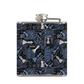 チェスの用語とピース銀と青ID784 フラスク (裏面)