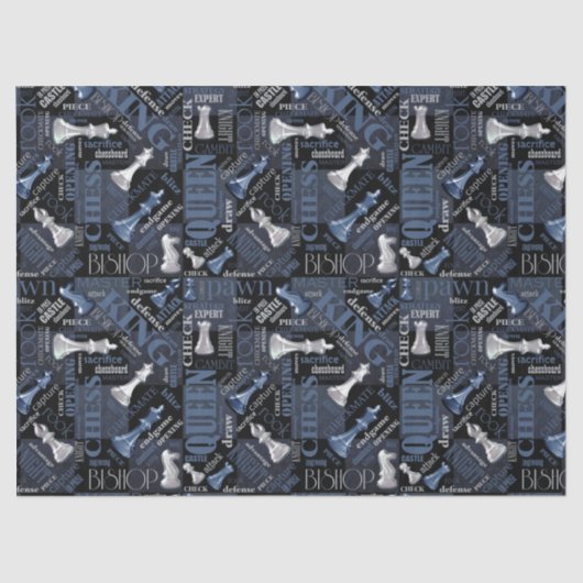 チェスの用語とピース銀と青ID784 薄葉紙 (正面)