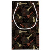 チェスの用語とピース銅と金ゴールドID784 スモールペーパーバッグ (裏面)