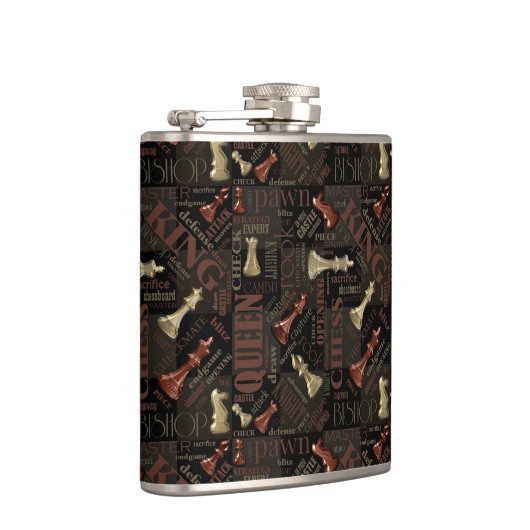 チェスの用語とピース銅と金ゴールドID784 フラスク (右)