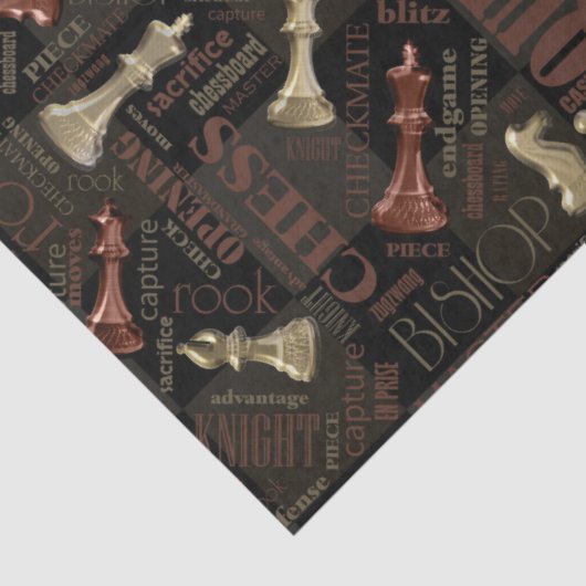 チェスの用語とピース銅と金ゴールドID784 薄葉紙 (詳細)