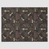 チェスの用語とピース銅と金ゴールドID784 薄葉紙 (正面)