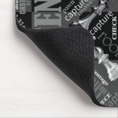 チェスの用語と駒（黒と白） ID784 マウスパッド (コーナー)