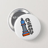 チェスの男性 缶バッジ (正面&裏面)