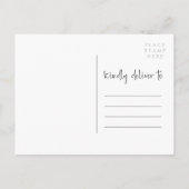 チェスの白い王様の駒のゲイ結婚式の日付を保存 案内ポストカード (裏面)