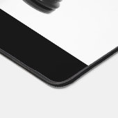 チェスの白黒ピース水色金ゴールド名 デスクマット (コーナー)