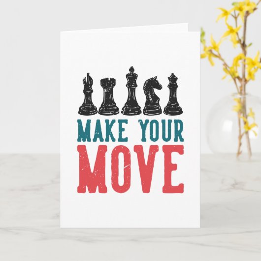 チェスの移動 カード (黄色い花)