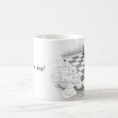 チェスの試合のマグのコーヒーカップの陶磁器のヴィンテージの茶ギフト コーヒーマグカップ (中央)