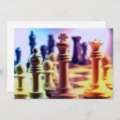 チェスの試合の招待状 招待状 (正面/裏面)