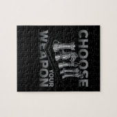 チェスの試合はあなたの武器を選びます ジグソーパズル (横)