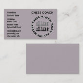 チェスの試合は|のチェスのコーチを継ぎ合わせます 名刺 (正面/裏面)