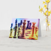 チェスの試合カード カード (黄色い花)