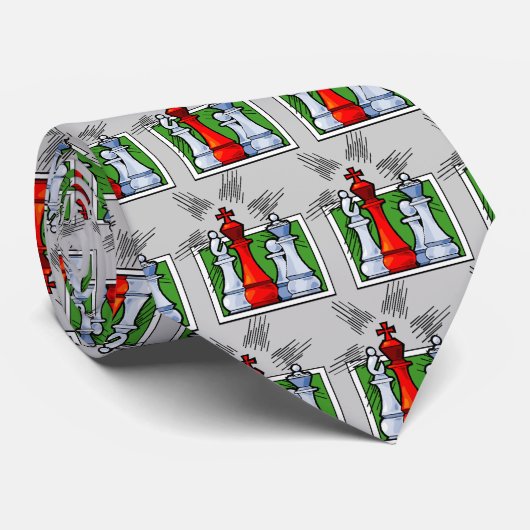 チェスの試合 ネクタイ (ロール)