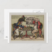 チェスの試合 ポストカード (正面/裏面)