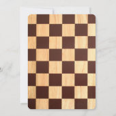 チェスの誕生日パーティーの招待ファミリーゲームナイト 招待状 (裏面)