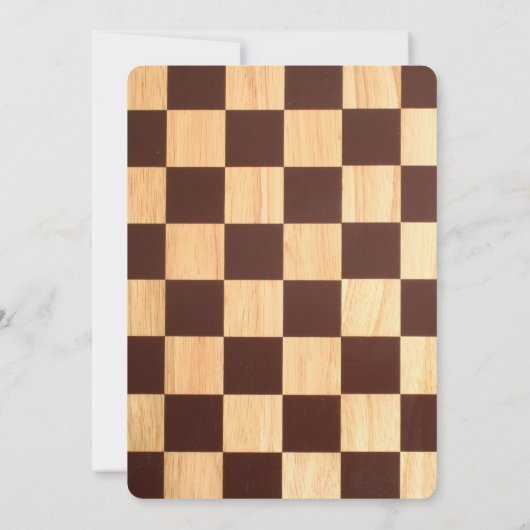 チェスの誕生日パーティーの招待ファミリーゲームナイト 招待状 (裏面)