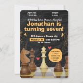 チェスの誕生日パーティーの招待ファミリーゲームナイト 招待状 (正面)