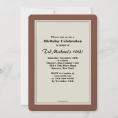 チェスの誕生日パーティーの招待 招待状 (裏面)