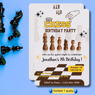 チェスの誕生日パーティーへの招待 招待状