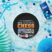 チェスの贈り物|チェスビデオゲームまたは食べ物デザイン ペーパープレート (パーティー)