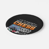 チェスの贈り物|チェスビデオゲームまたは食べ物デザイン ペーパープレート (アングル)